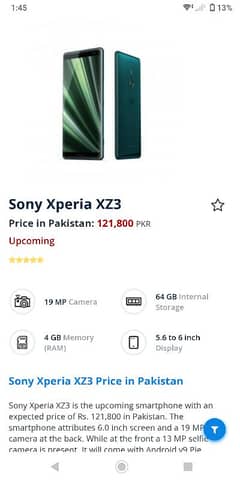 Sony xperia xz3 whatsapp 0318 7289403