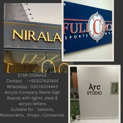 3D acrylic signboard, Backlit board, vinyl, flex printing, 3214104443