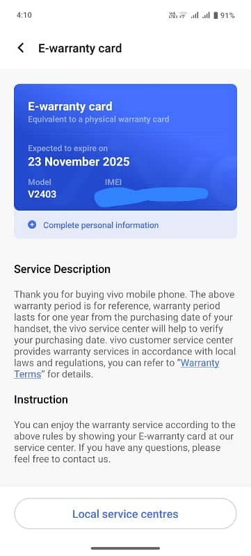 vivo v40e 5g condition 10 by 10 hay 1