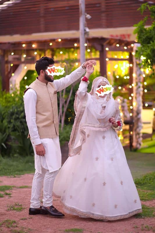 White maxy for nikah event with jewelry set 3