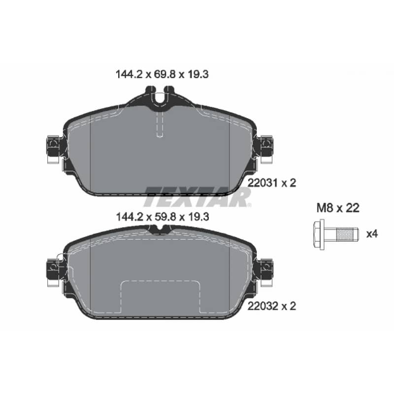 Front Brake Pads Mercedes A- Class (W176) B-Class (W246 W242) C-Clas 1