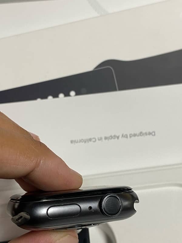 Apple Watch Series 6 44MM Space Gray Aluminum Case Black Sport Band 1