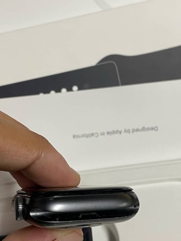 Apple Watch Series 6 44MM Space Gray Aluminum Case Black Sport Band 3