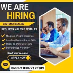 Male and female staff required to office work