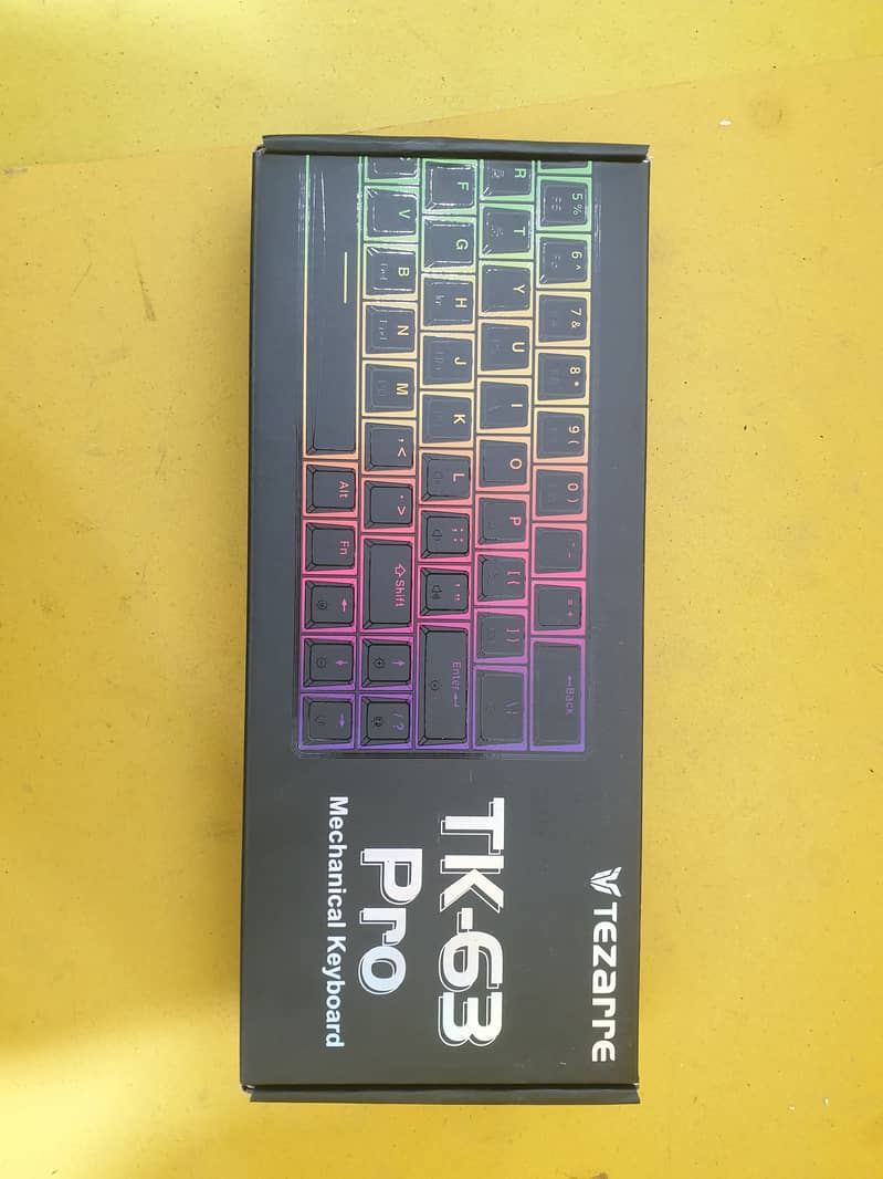 Tezarre TK-63 Pro Hotswappable Full RGB Wireless 60% Rechargesable KB 10