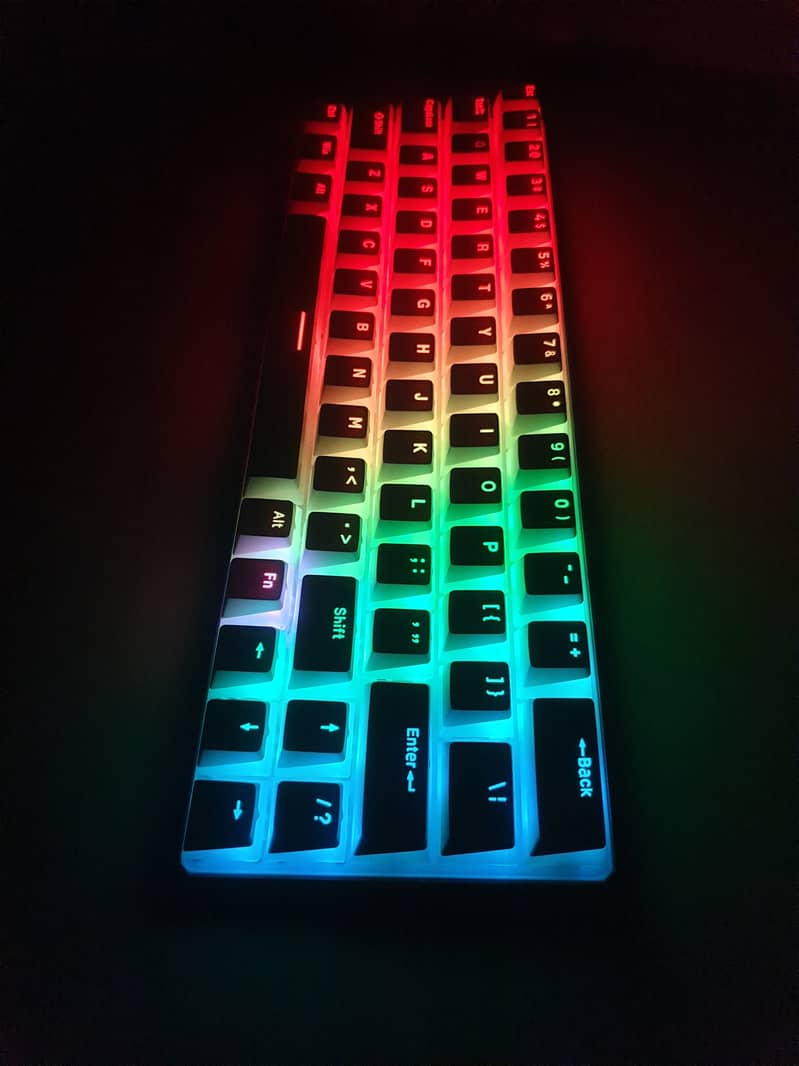 Tezarre TK-63 Pro Hotswappable Full RGB Wireless 60% Rechargesable KB 16