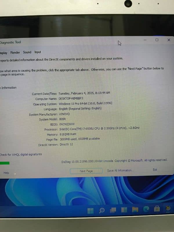 LENOVO CORE I7 6TH GEN LAPTOP WITH 2GB NVIDEA GPUN 6