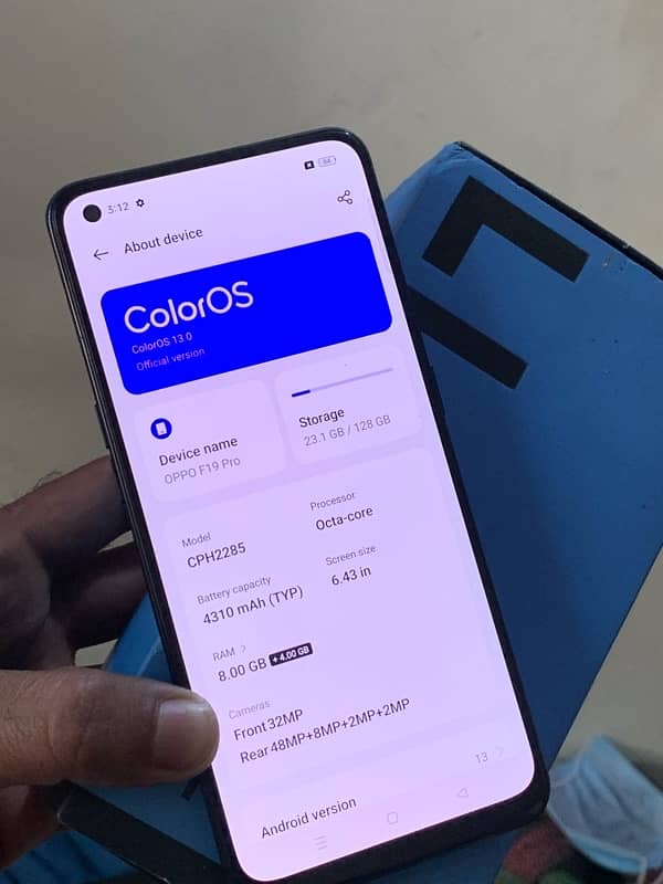 Oppo F19 Pro with Box 0