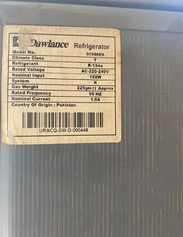 Full size Dawlance refrigerator. 7