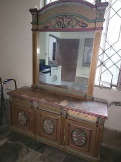 Wooden Dressing Table (ShowCase) with Removable Chair – Price: 30,000