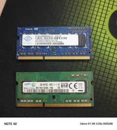 Laptop Ram  4 + 4 GB DDR3