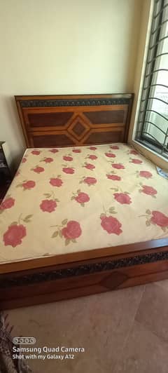 Double size bed with comfortable mattress - Fair condition and price