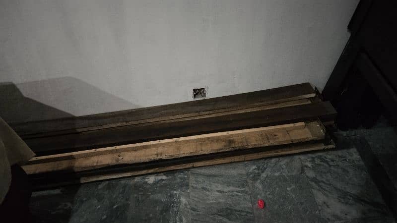 single wooden bed with matress 1