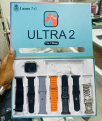 Crown Ultra 2 Smartwatch, 7 in 1 Strap Smartwatch