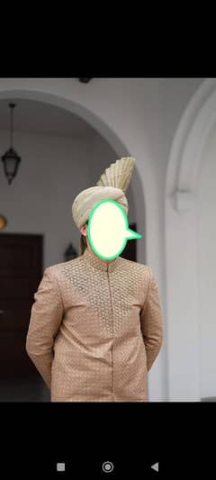 sherwani  dull gold brown