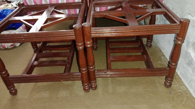 3 TABLE SET BELKUL NEW + GLASS FOR SALE 3