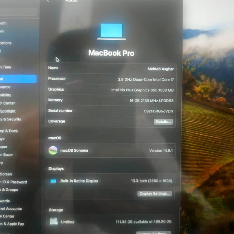 Macbook Pro 2019 10