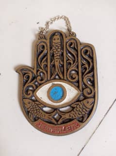 antique brass evil eye protector/from Italy