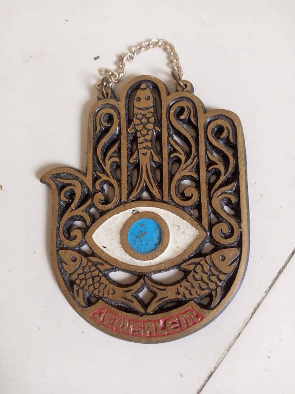 antique brass evil eye protector/from Italy 0