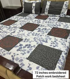 *72 inches embroidered panel Patch Work Bedsheets