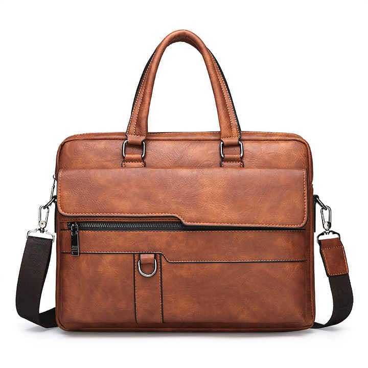 Laptop Bag PU Leather Bags for Men and Fashion Men 0