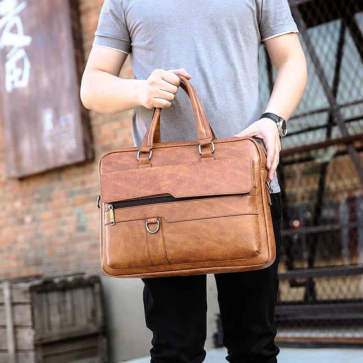 Laptop Bag PU Leather Bags for Men and Fashion Men 2