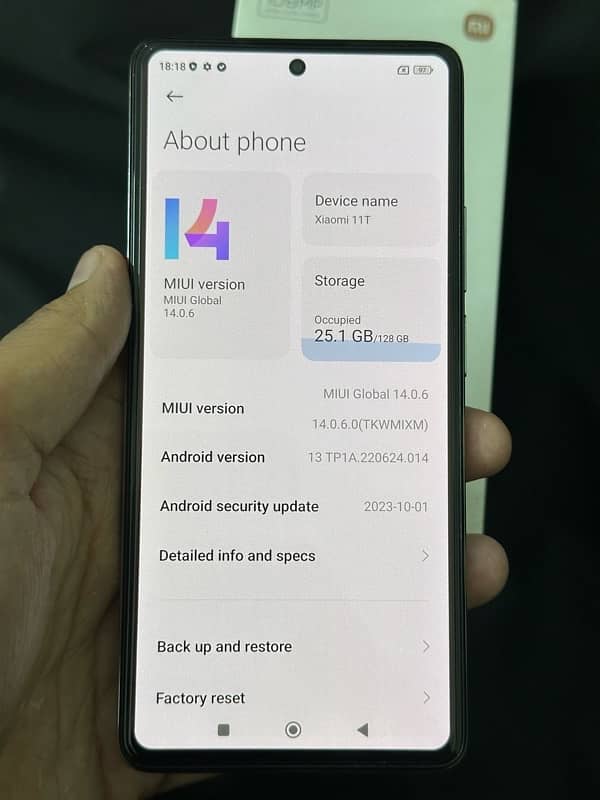 xiaomi mi 11 T with box official approved 7