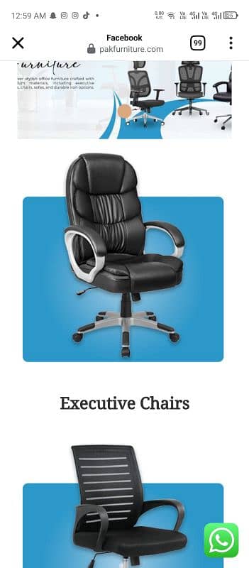 Office Chairs / CEO Chair / boss chair / chairs in Karachi / employe 0