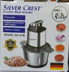 Silver Crest Meat Choper 3 litr Capacity Imported