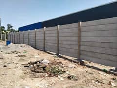 precast boundary wall/ boundary wall/Girders, slabs, control shed roof