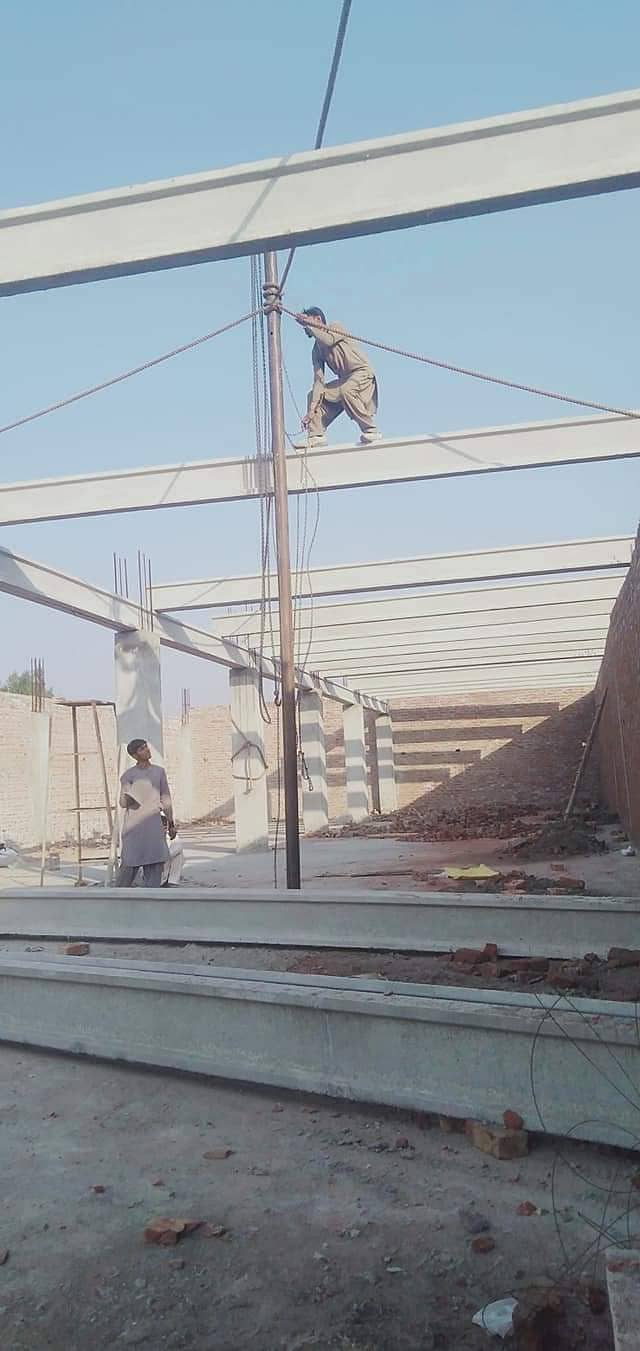 Boundary wall/Precast boundary wall/Girders/slabs/control shed roof 16