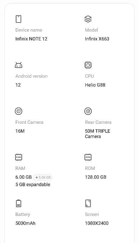 Infinix Note 12  6/128GB 8