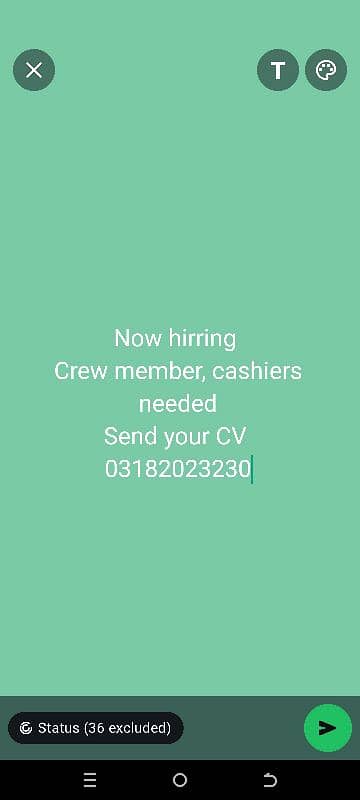 cashier / crew member needed 0