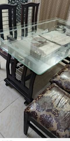 6 chair glass dinning