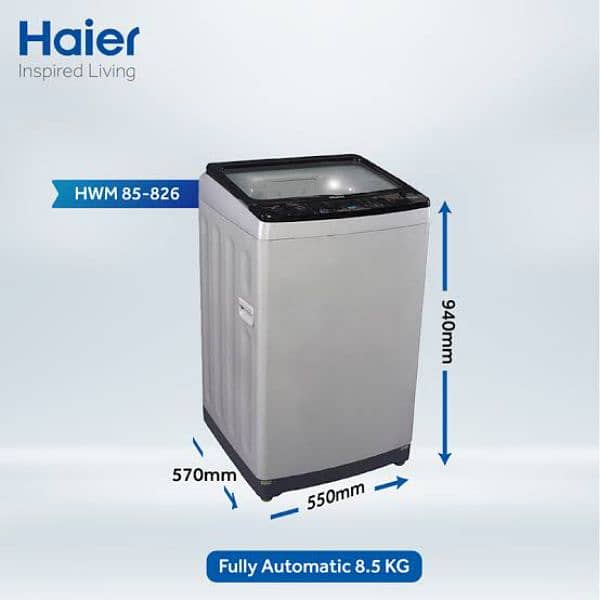 Haier Automatic Washing Machine HWM 85-826 – 8.5Kg 5