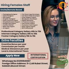 HIRING Remote Based Female Staff.