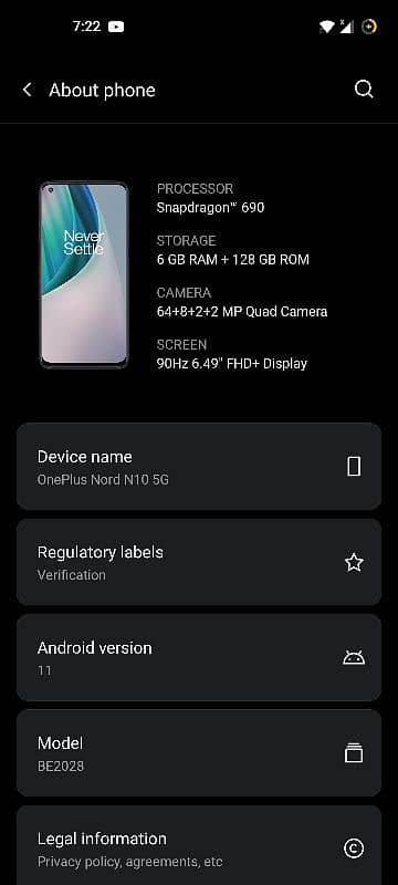 OnePlus Nord N10 5G PTA Approved 2