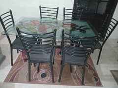 dinning table with 6 chairs