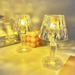 small white crystal night lamp -1pc golden light