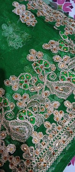 Green Gold Shalwar Kameez for Mehndi 3