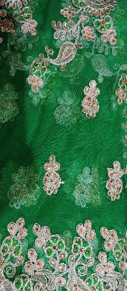 Green Gold Shalwar Kameez for Mehndi 4