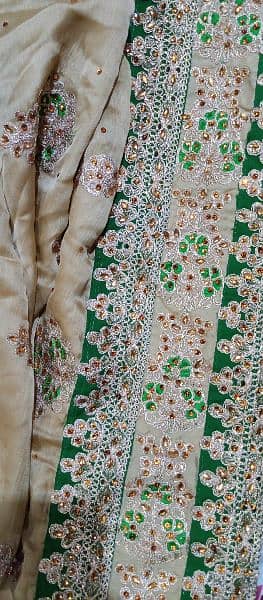 Green Gold Shalwar Kameez for Mehndi 6