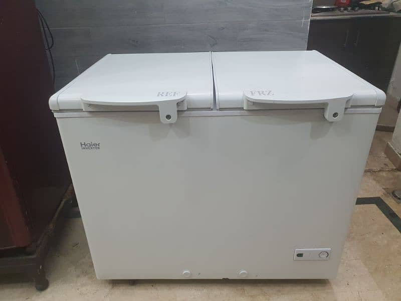 Haier double door deep freezer 4