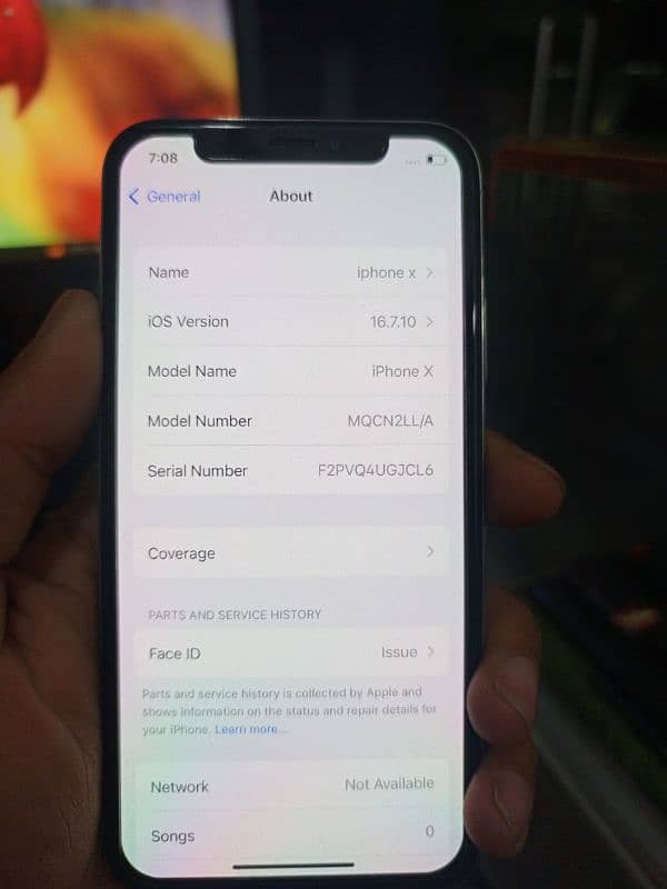 iphone x pta Aproved face id disbale bthry change 256GB 3