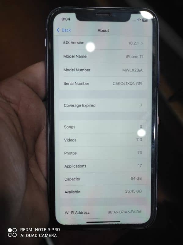 iPhone 11 non PTA 10 by 10 condition with box 6