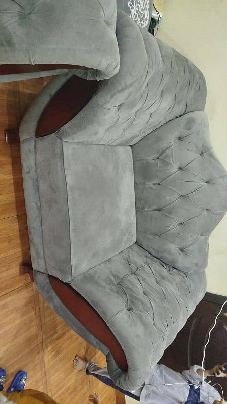 sofaset 6 seater excellent condition pure wood 1