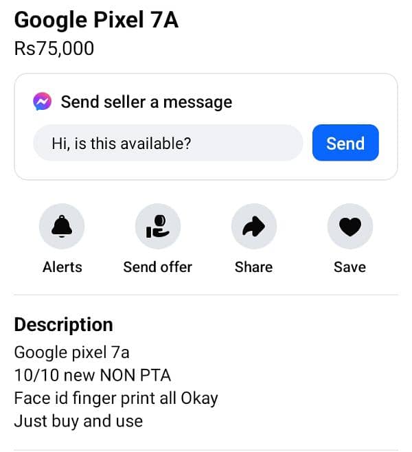 Google Pixel 7A PTA APPROVED 5