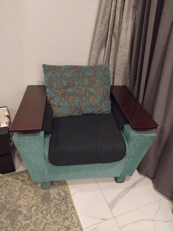 sofa set good condition with cover 1