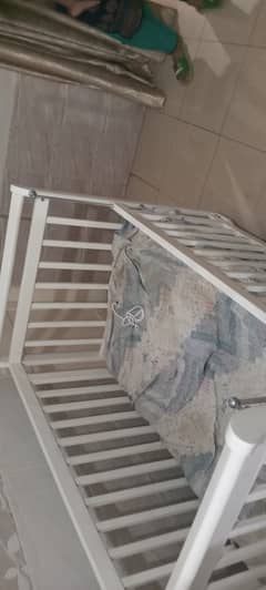 Wooden deco baby cot with mattress