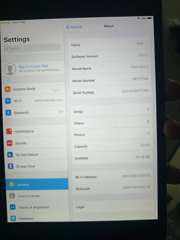 Ipad mini 2 Storage 32 Gb Origional 0